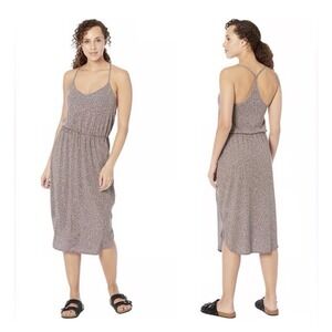 prAna Gorpcore Soft Boho Earth Tone XS Midi Dress Spaghetti Strap Resort Casual